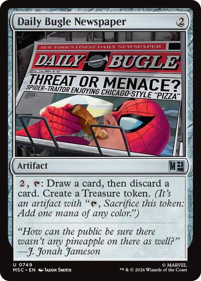 Daily Bugle Newspaper (Commander: Marvel Super Heroes) Near Mint Foil