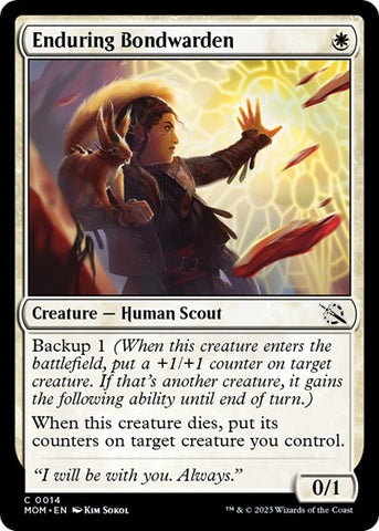Enduring Bondwarden (March of the Machine) Near Mint Foil