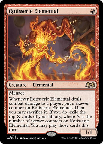 Rotisserie Elemental (Wilds of Eldraine) Near Mint Foil