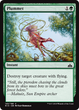Plummet (Rivals of Ixalan) Near Mint Foil