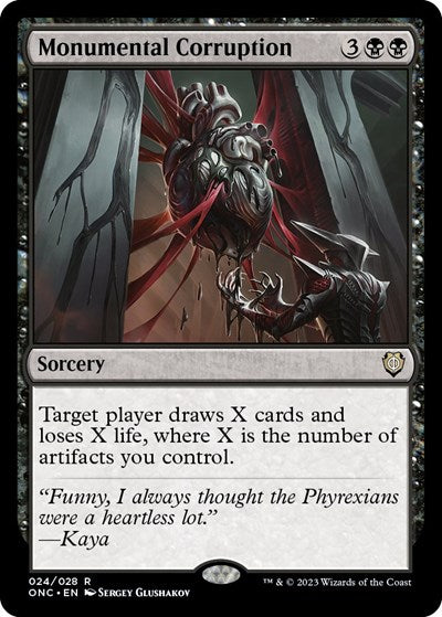 Monumental Corruption (Commander: Phyrexia: All Will Be One) Near Mint Foil