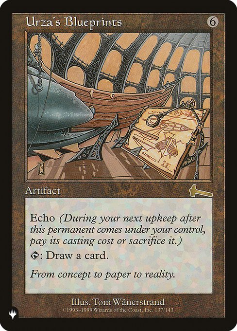 Urza's Blueprints (The List) Near Mint