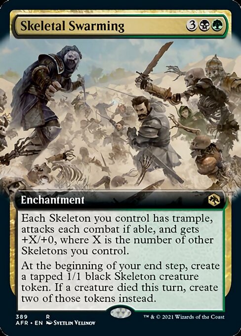 Skeletal Swarming (Extended Art) (Adventures in the Forgotten Realms) Near Mint