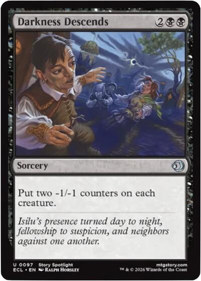 Darkness Descends (Lorwyn Eclipsed) Near Mint Foil