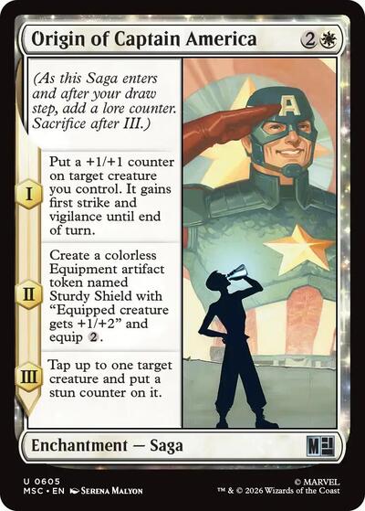Origin of Captain America (Commander: Marvel Super Heroes) Near Mint