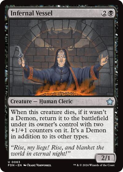 Infernal Vessel (Foundations) Near Mint Foil