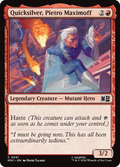 Quicksilver, Pietro Maximoff (0551) (Commander: Marvel Super Heroes) Near Mint Foil