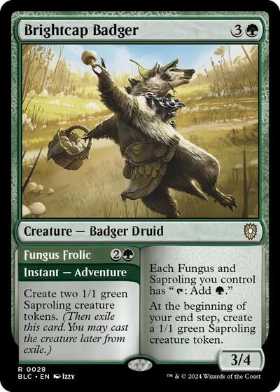 Brightcap Badger (Commander: Bloomburrow) Near Mint