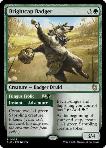 Brightcap Badger (Commander: Bloomburrow) Near Mint