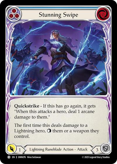 Stunning Swipe (Blue) (Omens of the Third Age) Near Mint Foil