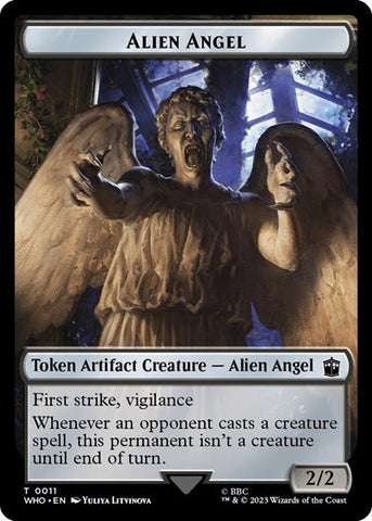 Alien Angel / Food (0026) Double-Sided Token (Universes Beyond: Doctor Who) Near Mint Foil