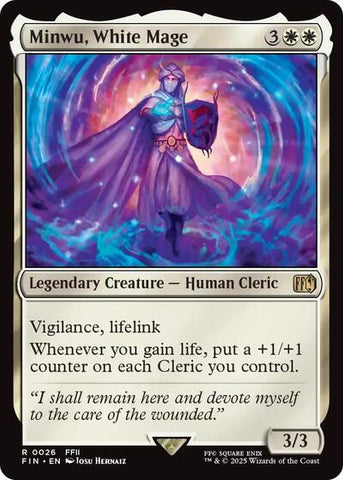 Minwu, White Mage (Universes Beyond: FINAL FANTASY) Near Mint Foil