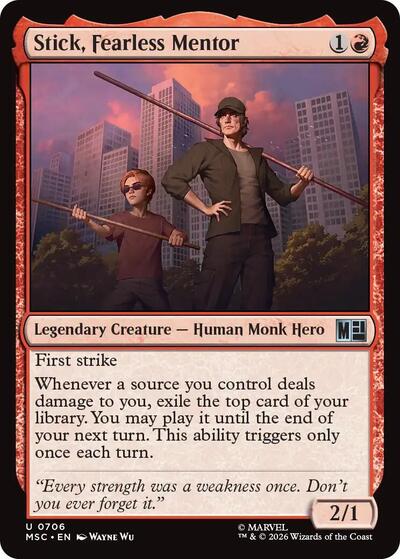 Stick, Fearless Mentor (Commander: Marvel Super Heroes) Near Mint Foil