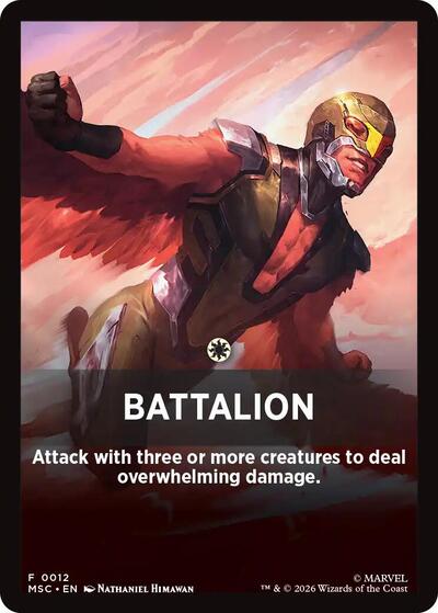 Battalion Theme Card (Commander: Marvel Super Heroes) Near Mint