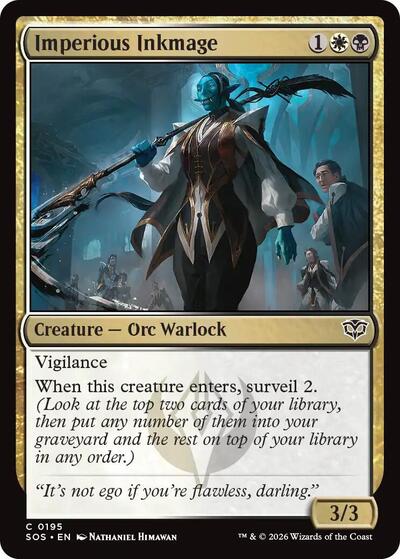 Imperious Inkmage (Secrets of Strixhaven) Near Mint Foil