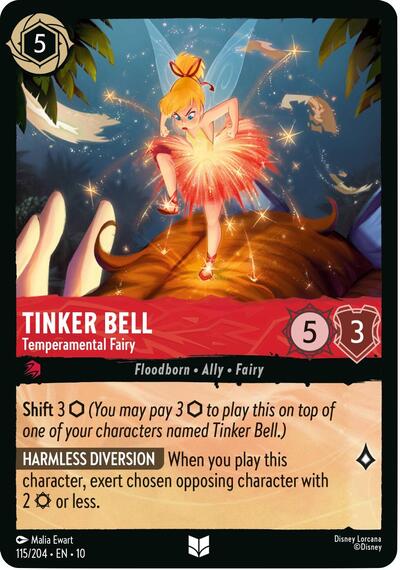 Tinker Bell - Temperamental Fairy (Whispers in the Well) Near Mint Cold Foil