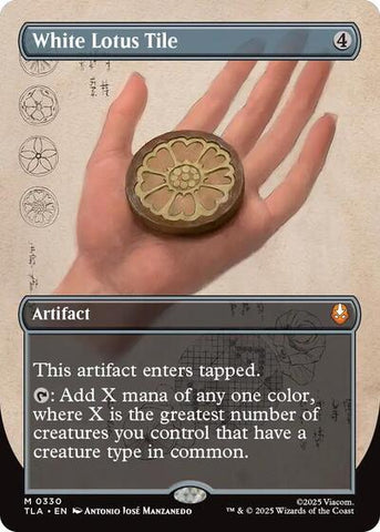 White Lotus Tile (Borderless) (Avatar: The Last Airbender) Near Mint Foil