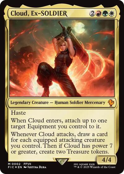 Cloud, Ex-SOLDIER (Commander: FINAL FANTASY) Near Mint Foil