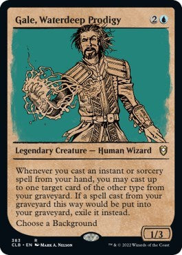 Gale, Waterdeep Prodigy (Showcase) (Commander Legends: Battle for Baldur's Gate) Near Mint