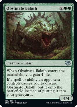 Obstinate Baloth (The Brothers' War) Near Mint
