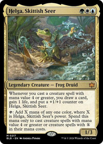 Helga, Skittish Seer (Bloomburrow) Near Mint Foil