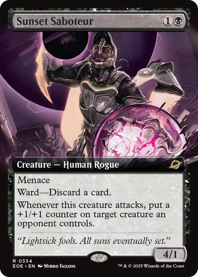 Sunset Saboteur (Extended Art) (Edge of Eternities) Light Play Foil