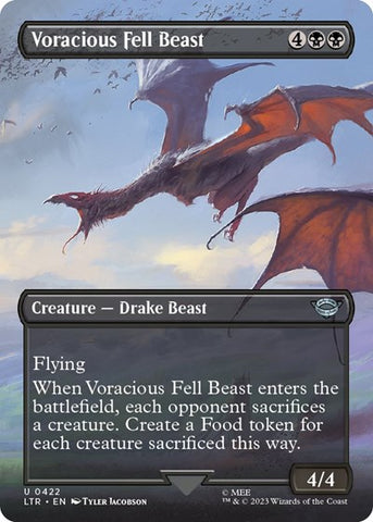 Voracious Fell Beast (Borderless) (Universes Beyond: The Lord of the Rings: Tales of Middle-earth) Near Mint