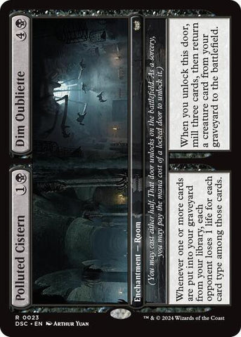 Polluted Cistern / Dim Oubliette (Commander: Duskmourn: House of Horror) Near Mint
