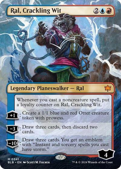 Ral, Crackling Wit (Borderless) (Bloomburrow) Near Mint