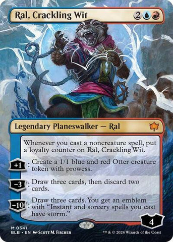 Ral, Crackling Wit (Borderless) (Bloomburrow) Near Mint