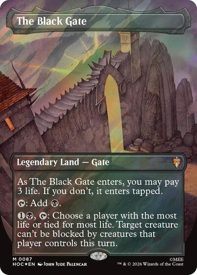 The Black Gate (Borderless) (Surge Foil) (The Hobbit: Eternal-Legal) Near Mint Foil