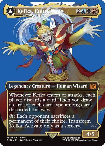 Kefka, Court Mage (Borderless) (0398) (Universes Beyond: FINAL FANTASY) Near Mint