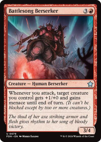 Battlesong Berserker (Foundations) Near Mint