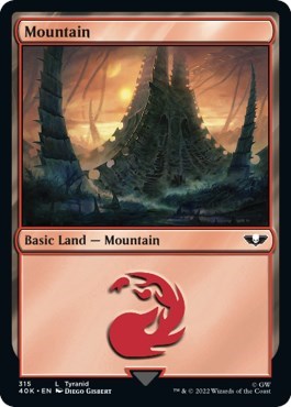 Mountain (315) (Universes Beyond: Warhammer 40K) Near Mint