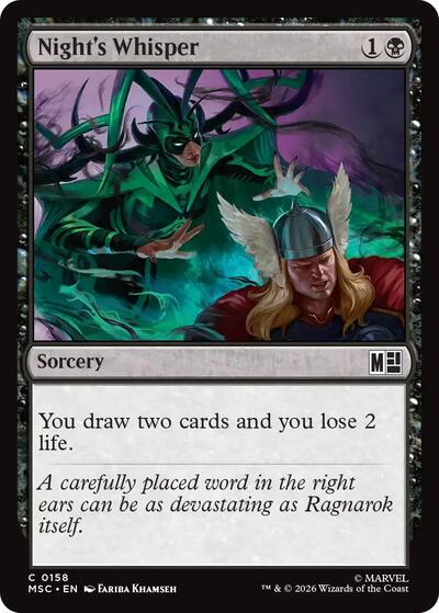 Night's Whisper (Commander: Marvel Super Heroes) Near Mint