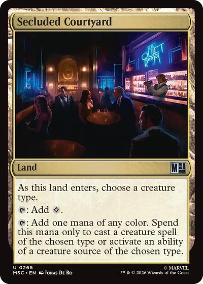 Secluded Courtyard (Surge Foil) (Commander: Marvel Super Heroes) Near Mint Foil