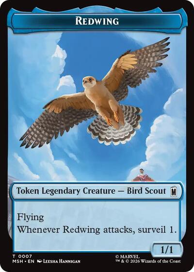 Redwing / Zabu Double-Sided Token (Marvel Super Heroes) Near Mint Foil