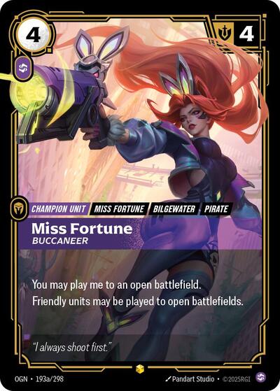 Miss Fortune Buccaneer (Alternate Art) (Origins) Near Mint Foil