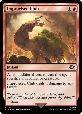 Improvised Club (Universes Beyond: The Lord of the Rings: Tales of Middle-earth) Near Mint Foil