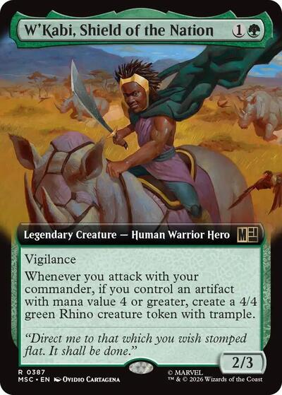 W'Kabi, Shield of the Nation (Extended Art) (Commander: Marvel Super Heroes) Near Mint