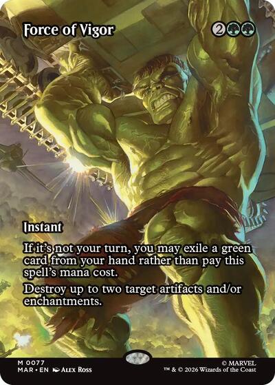 Force of Vigor (Borderless) (Marvel Eternal-Legal) Near Mint Foil