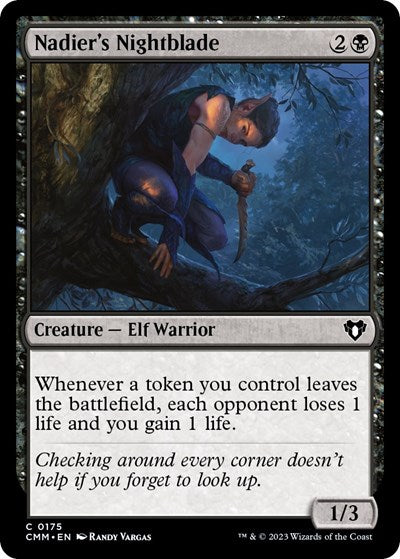 Nadier's Nightblade (Commander Masters) Light Play Foil