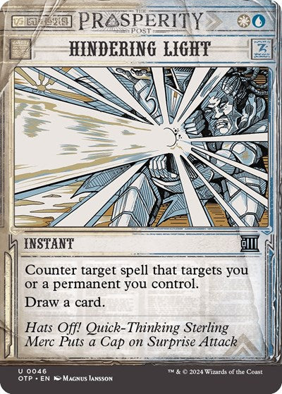 Hindering Light (Outlaws of Thunder Junction: Breaking News) Near Mint Foil