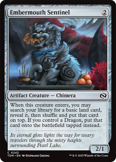 Embermouth Sentinel (Tarkir: Dragonstorm) Light Play Foil
