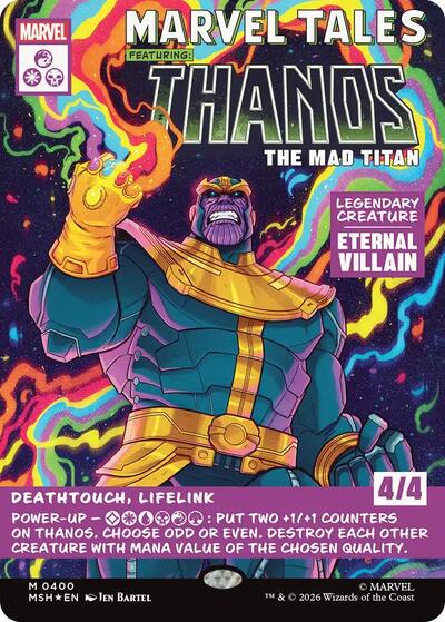 Thanos, The Mad Titan (Borderless) (0400) (Marvel Super Heroes) Near Mint Foil
