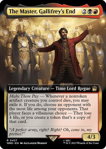 The Master, Gallifrey's End (Extended Art) (Universes Beyond: Doctor Who) Near Mint Foil