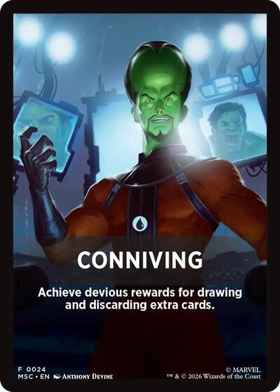 Conniving Theme Card (Commander: Marvel Super Heroes) Near Mint
