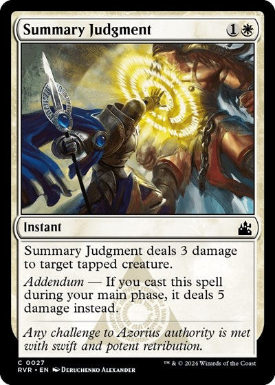 Summary Judgment (Ravnica Remastered) Near Mint Foil