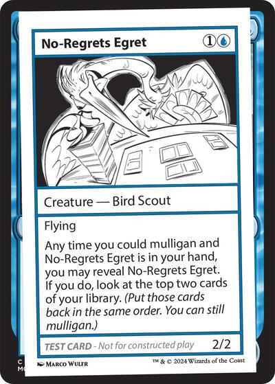 No-Regrets Egret (Mystery Booster 2 Playtest Cards) Near Mint