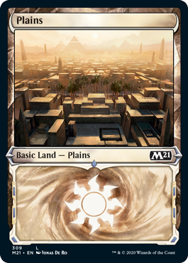Plains (309) (Showcase) (Magic 2021 Core Set) Light Play Foil